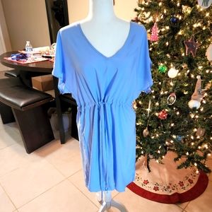 Blue bathing suit cover up